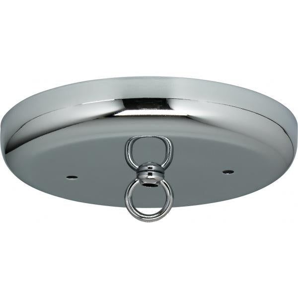 Contemporary Canopy Kit - Chrome Finish - 5" Diameter - 7/16" Center Hole - 2-8/32 Bar Holes - Includes Hardware - 10lbs Max
