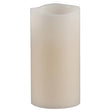 Everlasting Glow Bisque Vanilla Scent Wavy Edge Pillar Flameless Flickering Candle