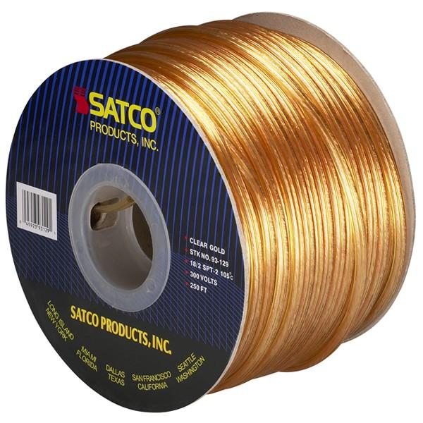 Lamp And Lighting Bulk Wire - 18/2 SPT-2 105C - 250 Foot/Spool - Clear Gold