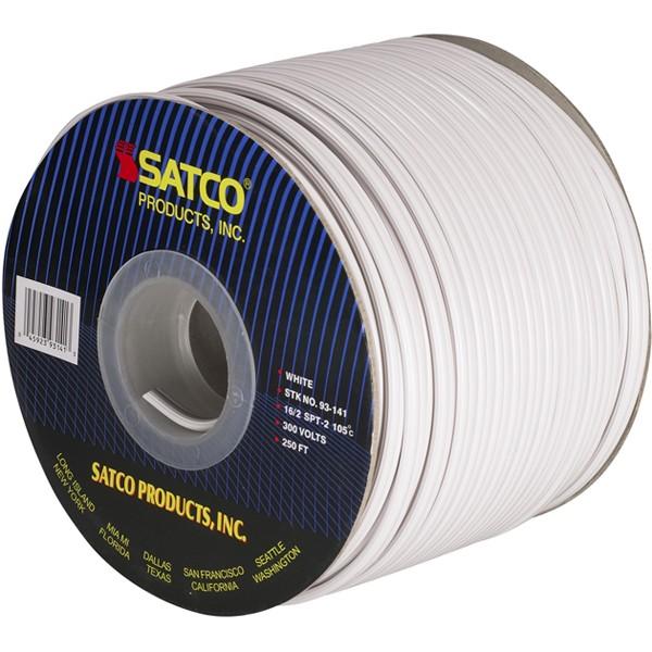 Lamp And Lighting Bulk Wire - 16/2 SPT-2 105C - 250 Foot/Spool - White