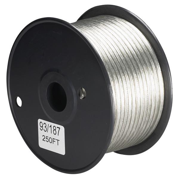 Lamp And Lighting Bulk Wire - 20/2 SPT-1 105C - 250 Foot/Spool - Clear Silver