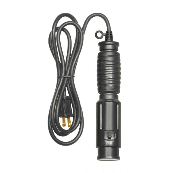 6 Foot - 2 Wire Black Metal Trouble Light - Less Cage - 18-2 SJTW - 0.625A-120V - 75W Max - Indoor Use Only