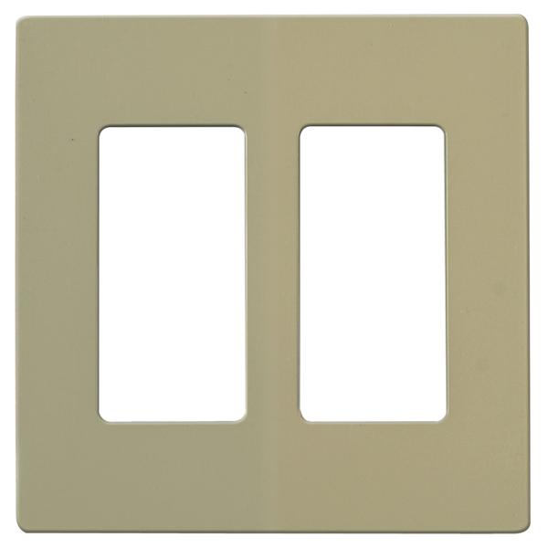 Wallplate For Dimmers And Sensors - 2-Gang - Ivory Finish - Lutron