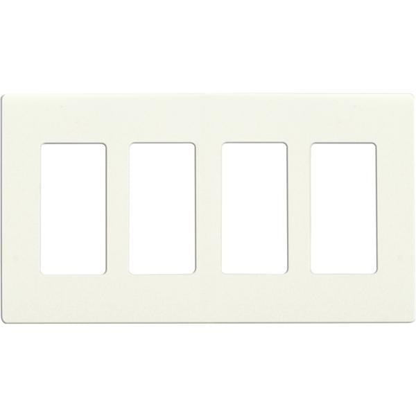 Wallplate For Dimmers And Sensors - 4-Gang - White Finish - Lutron
