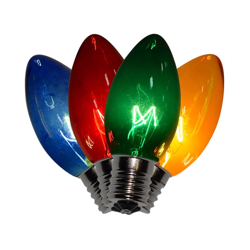 Celebrations Incandescent C9 Multicolored 4 ct Replacement Christmas Light Bulbs 0.08 ft.