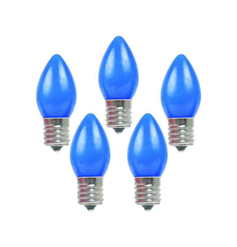 Holiday Bright Lights Incandescent C7 Blue 25 ct Replacement Christmas Light Bulbs 0.08 ft.