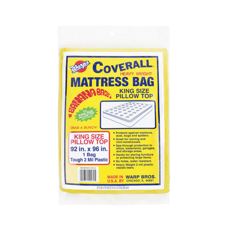 Warp's King Clear Plastic Mattress Bag