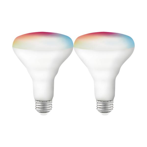 9.5 Watt - BR30 LED - RGB & Tunable White - Starfish IOT - 120 Volt - 800 Lumens - 2-pack