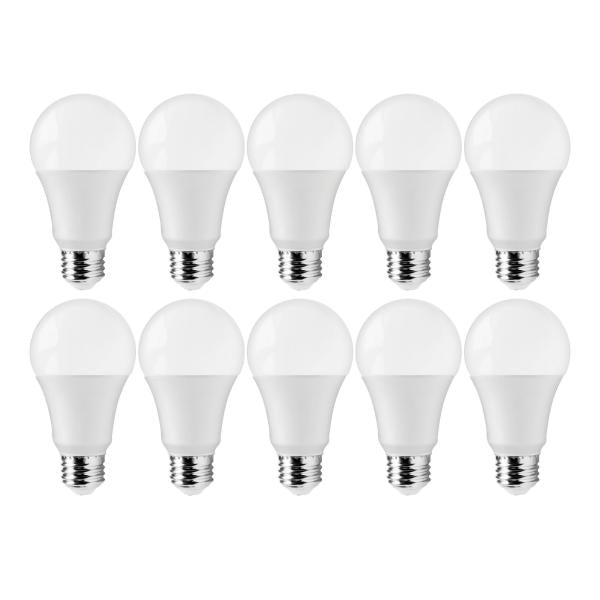 12 Watt A19 LED - 5000K - 75 Watt Replacement - Medium base - 220 deg. Beam Angle - 10-Pack