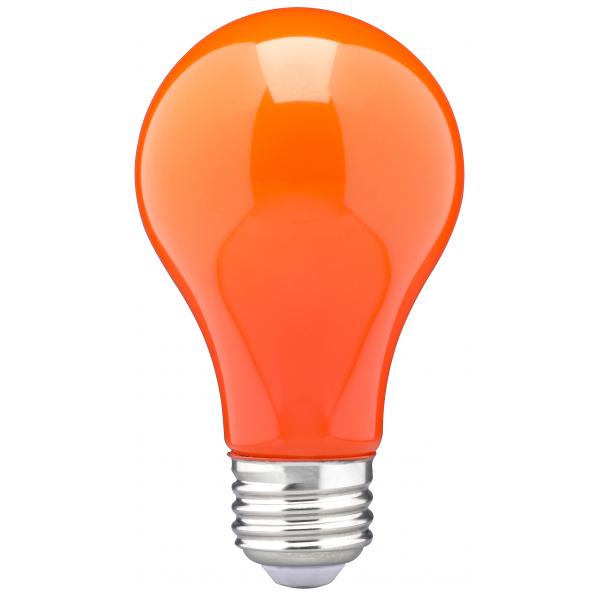 8 Watt A19 LED - Ceramic Orange - Medium base - 360 deg. Beam Angle - 120 Volt