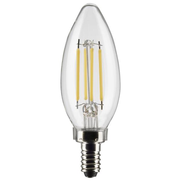 4 Watt B11 LED - Clear - Candelabra base - 90 CRI - 3500K - 120 Volt