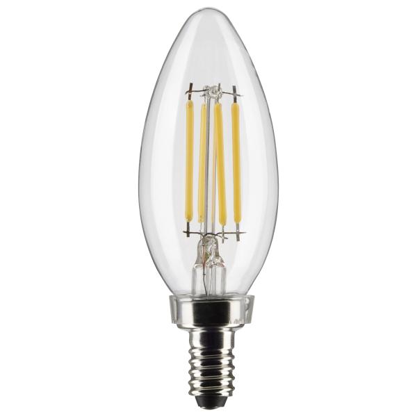 4 Watt B11 LED - Clear - Candelabra base - 90 CRI - 3000K - 120 Volt - 3-Pack