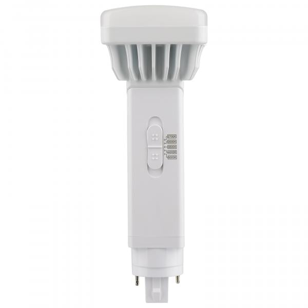 9 Watt PL 2-Pin LED - 1100 Lumens - G24d Base - CCT Selectable - White Finish - 120-277 Volts
