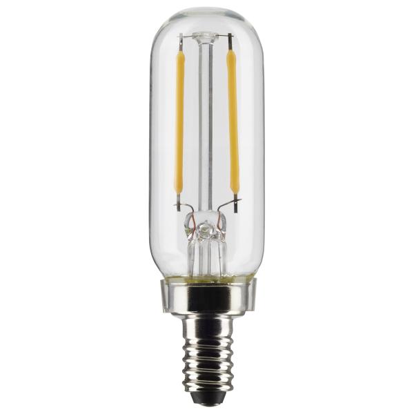 2.8 Watt T6 LED - Clear - Candelabra Base - 2700K - 200 Lumens - 120 Volt - 2-Pack