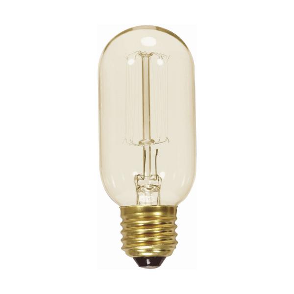 40 Watt T14 Incandescent - Clear - 3000 Average rated hours - 160 Lumens - Medium base - 120 Volt