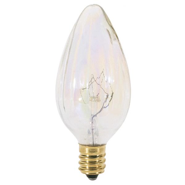 25 Watt F10 Incandescent - Aurora - 1500 Average rated hours - 190 Lumens - Candelabra base - 120 Volt - 2-Card