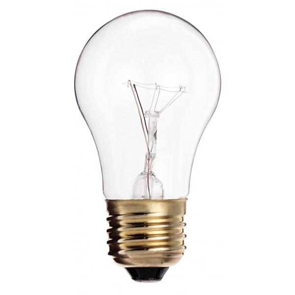 40 Watt A15 Incandescent appliance lamp - Clear - 2500 Average rated hours - 300 Lumens - Medium base - 120 Volt