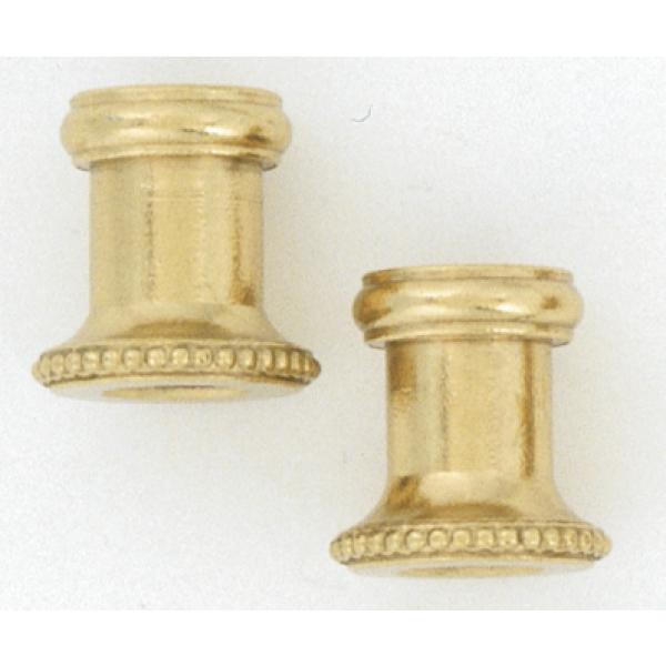 2 Brass Threaded Knurled Necks