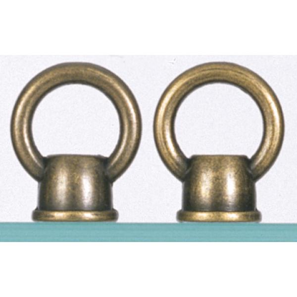 2 Female Loops - Antique Brass Finish