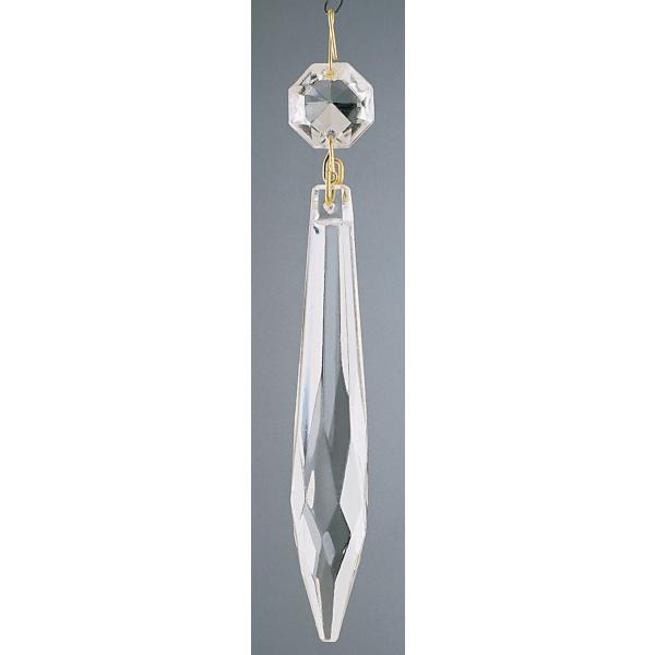 5 Clear Crystal Prisms - 3 in. - 5-Card