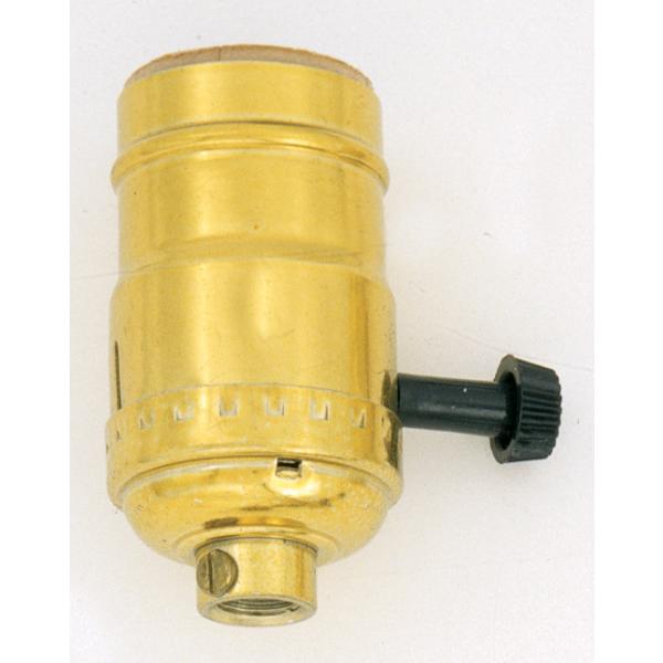 Standard Socket With Turn Knob - Brite Gilt Finish