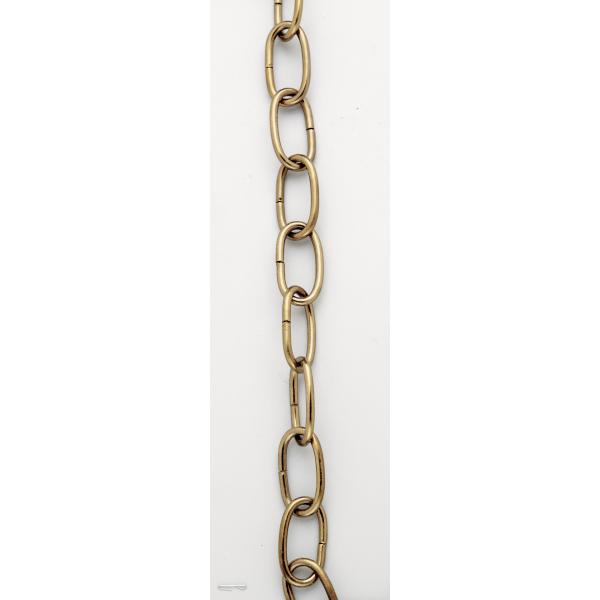 8 Gauge Chain - Antique Brass Finish - 1 Yard Length