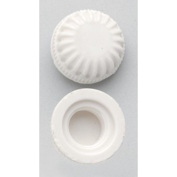 2 Plastic Lock-Up Caps - White Finish