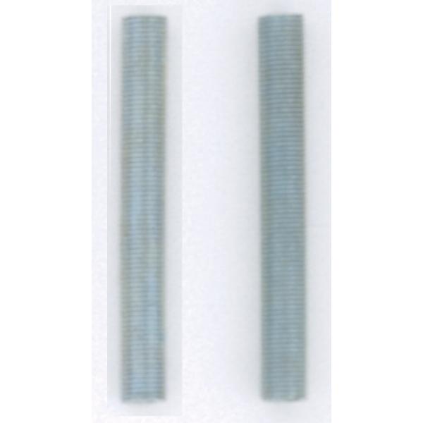 2 Steel Nipples - 1/8 IPS - Running Thread - 3" Length