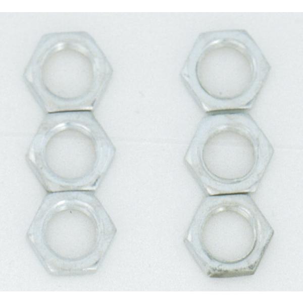 6 Steel Locknuts - 1/8 IPS