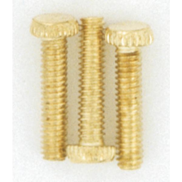 3 Screws - 8/32 x 3/4 - Brass Plated Finish