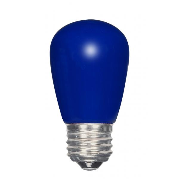 1.4 Watt LED - S14 - Ceramic Blue - Medium base - 120 Volt - Carded