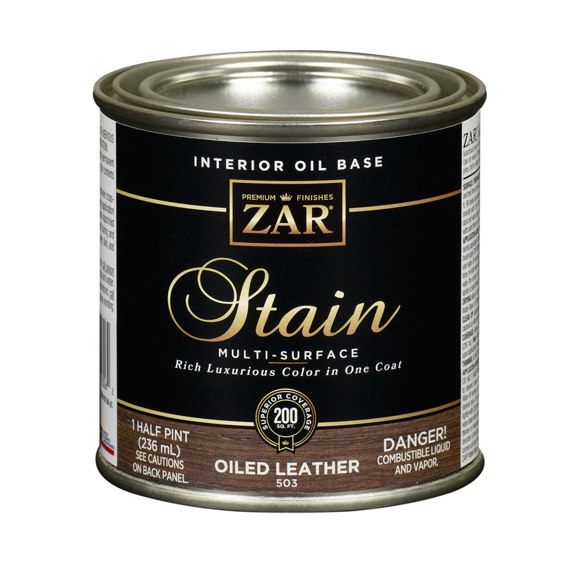 ZAR Semi-Transparent Oiled Leather Oil-Based Polyurethane Wood Stain 0.5 pt