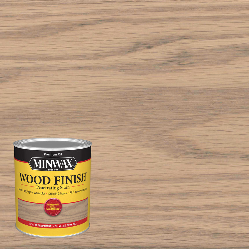 Minwax Wood Finish Semi-Transparent Silvered Gray Oil-Based Penetrating Wood Stain 1 qt