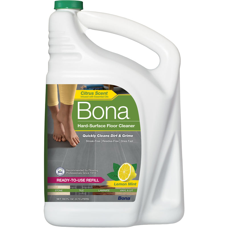 Bona Lemon Mint Scent Floor Cleaner Refill Liquid 160 oz