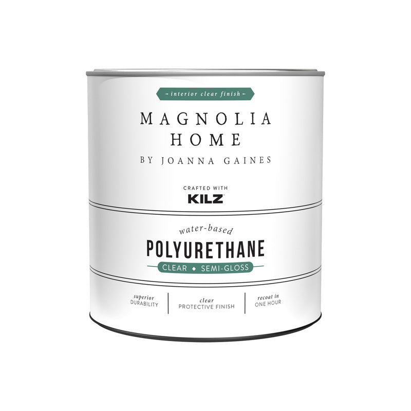 Magnolia Home by Joanna Gaines Kilz Transparent Semi-Gloss Clear Water-Based Polyurethane Top Coat 1
