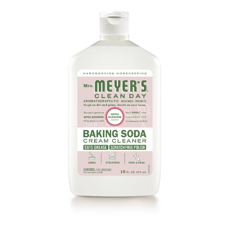 Mrs. Meyer's Clean Day Apple Blossom Scent Baking Soda Cleaner Cream 16 oz