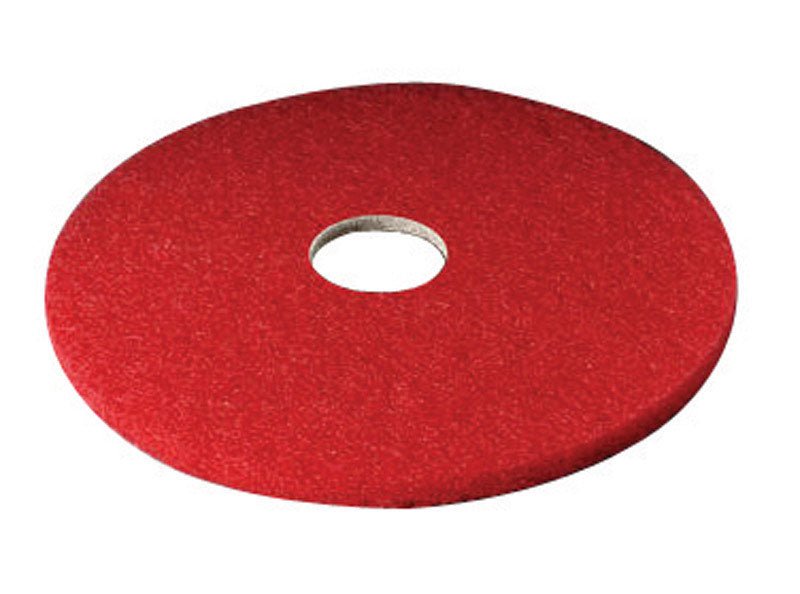 3M 19 in. D Non-Woven Natural/Polyester Fiber Buffer Floor Pad Red