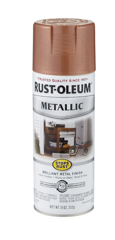 Rust-Oleum Stops Rust Brilliant Copper Metallic Spray Paint 11 oz