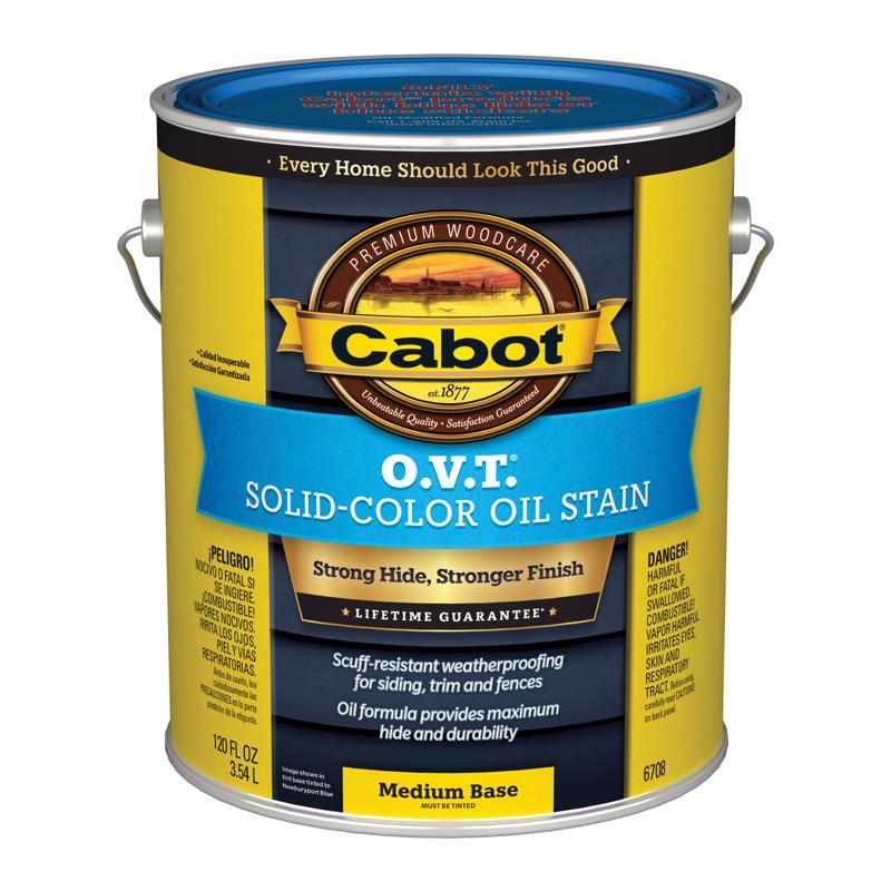 Cabot O.V.T. Low VOC Solid Tintable Medium Base Oil-Based Stain 1 gal