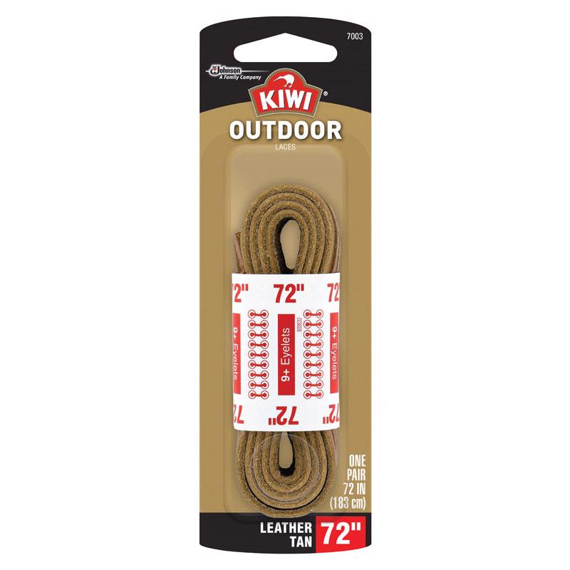 Kiwi 72 in. Leather Tan Boot Laces
