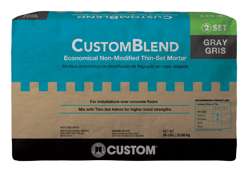 Custom Building Products Gray Thin-Set Mortar 50 lb