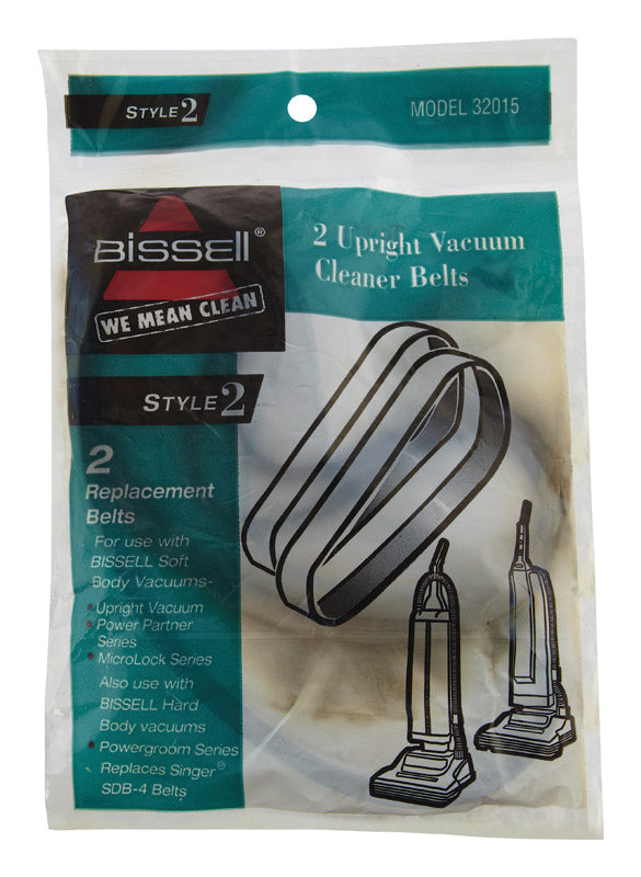 Bissell Vacuum Belt For Upright Vacuums 2 pk