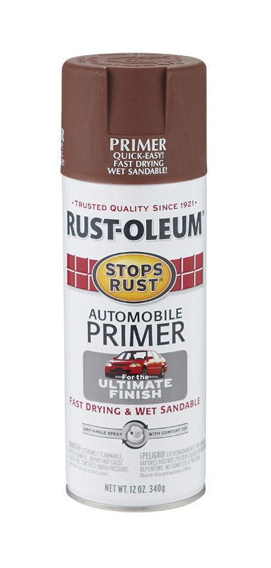 Rust-Oleum Stops Rust Red Flat Oil-Based Alkyd Automotive Spray Primer 12 oz