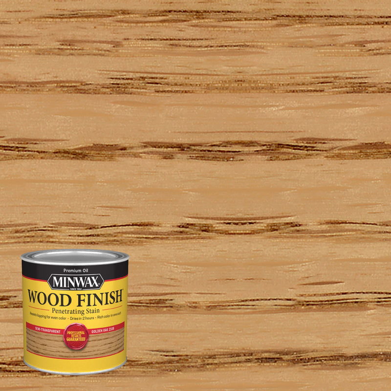 Minwax Wood Finish Semi-Transparent Golden Oak Oil-Based Penetrating Wood Stain 0.5 pt