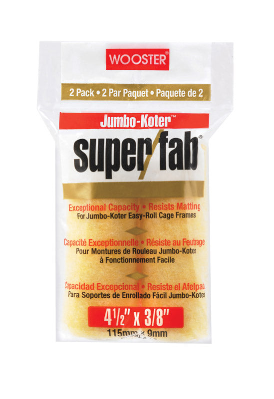 Wooster Super/Fab Knit 4 1/2 in. W X 3/8 in. Mini Paint Roller Cover 2 pk