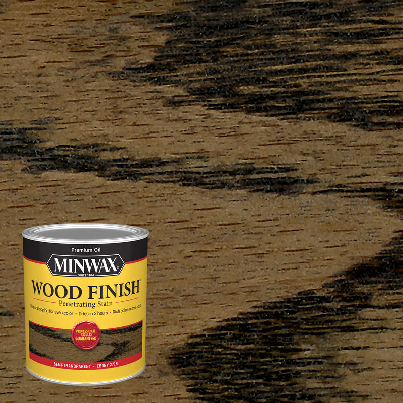 Minwax Wood Finish Semi-Transparent Ebony Oil-Based Penetrating Wood Stain 1 qt