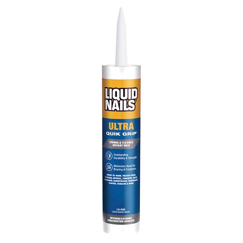 Liquid Nails Ultra Quick Grip Synthetic Elastomeric Polymer Construction Adhesive 10 oz