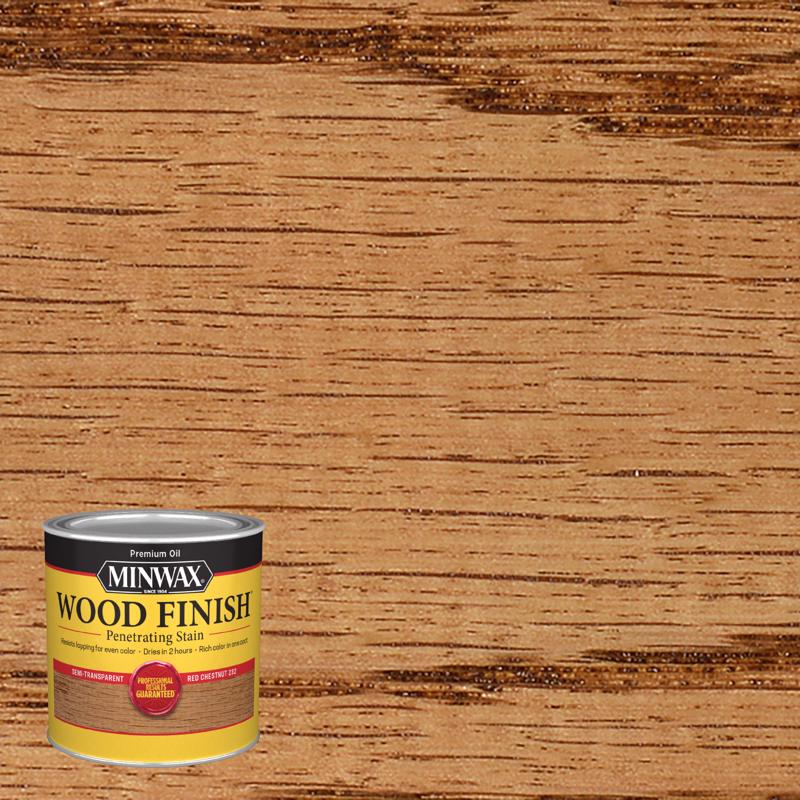 Minwax Wood Finish Semi-Transparent Red Chestnut Oil-Based Penetrating Wood Stain 0.5 pt