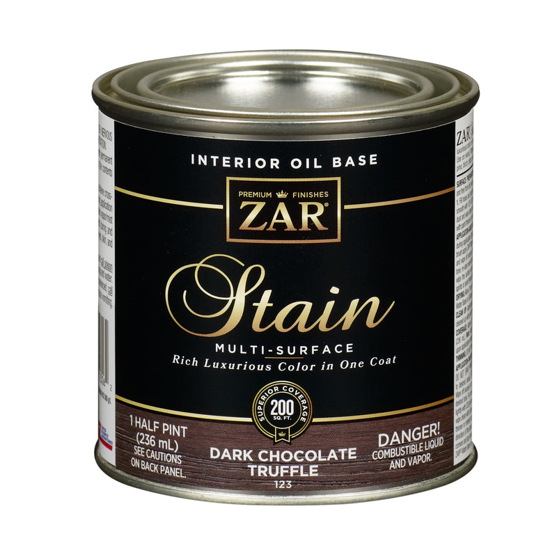 ZAR Semi-Transparent Dk Chocolate Truffle Oil-Based Polyurethane Wood Stain 0.5 pt