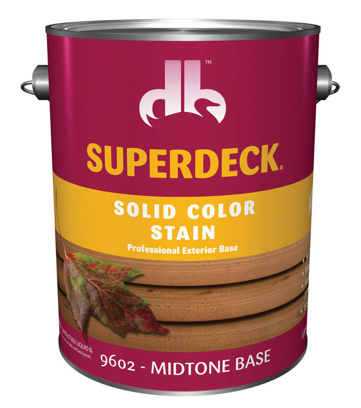 Superdeck Solid Flat Midtone Base Medium Base Acrylic Latex Wood Stain 1 gal